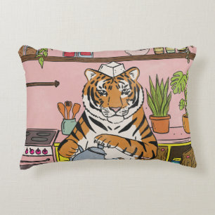 Cojín Decorativo Tigre preparando té