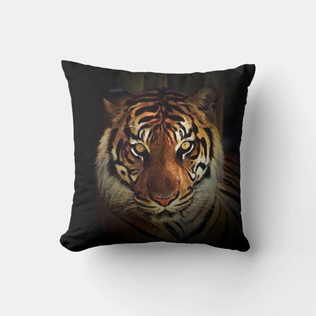 Cojín Decorativo Tigre salvaje (Anverso)