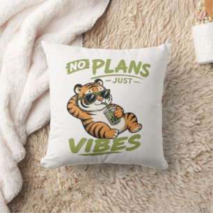 Cojín Decorativo Tigre Sin Planes Solo Vibra