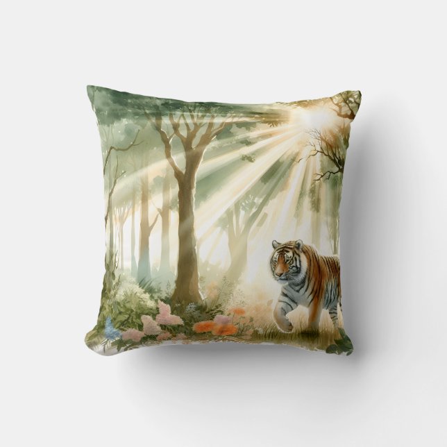 Cojín Decorativo Tigres de los bosques densos (Anverso)