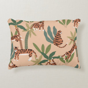 Cojín Decorativo Tigres de verano palmeras exóticas