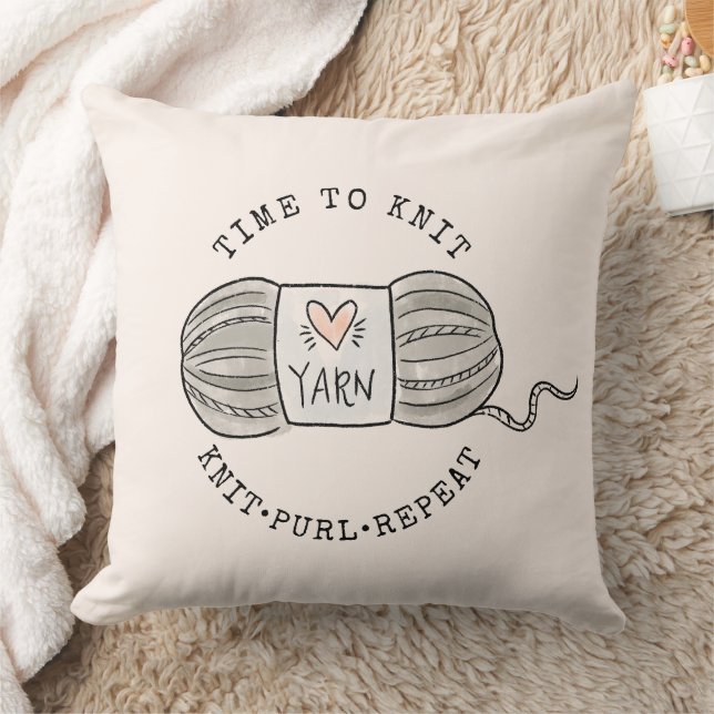 Cojín Decorativo Time to Knit Blush Pink (Manta)