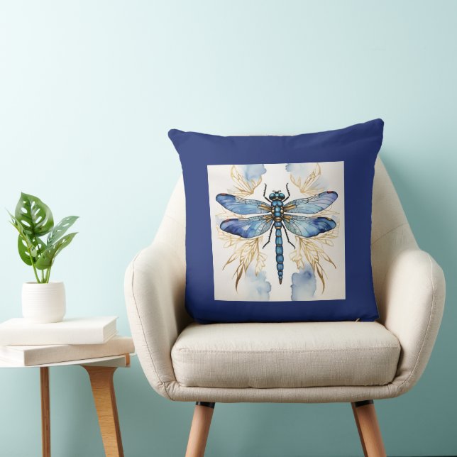 Cojín Decorativo Tinta alcohólica de libélula (Silla)