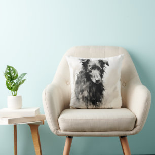 Cojín Decorativo Tinta de perro negra natural