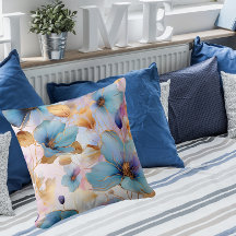 Tinta etérea azul floral de alcohol