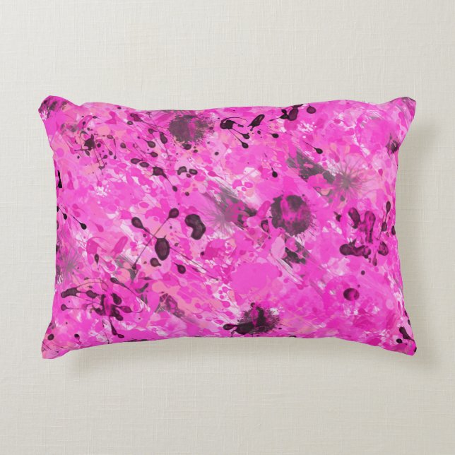 Cojín Decorativo Tinta rosa (Anverso)