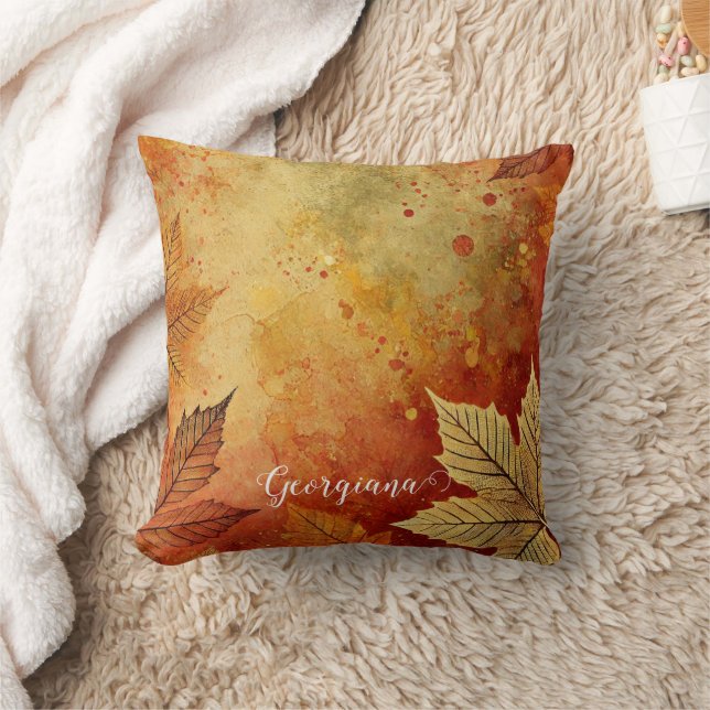 Cojín Decorativo Tinta Rustic Golden Otumnal Personalizada (Manta)