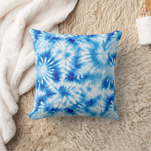 Cojín Decorativo Tinte Azul Blanco