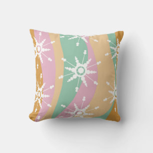 Cojín Decorativo Tinte Ligado Líquido Retro Groovy Navidad Beige Ve