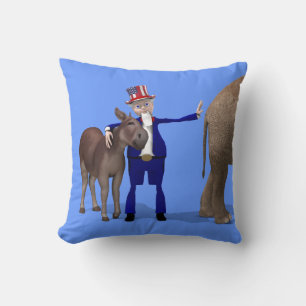 Cojín Decorativo Tío Sam ama a los burros