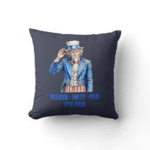 Tío Sam Feliz 4 de Julio Patriótico