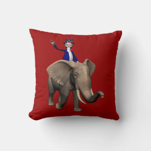 Cojín Decorativo Tío Sam Montando En Elefante