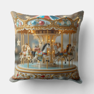 Cojín Decorativo tiovivo dorado brillante