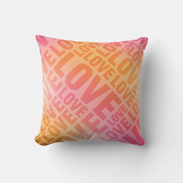 Cojín Decorativo Tipo de amor {naranja} (Anverso)