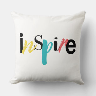 Cojín Decorativo Tipografía alegre, creativa, moderna de Inspire