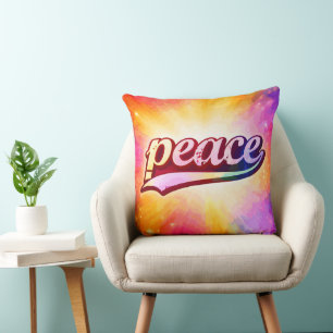 Cojín Decorativo Tipografía Colorida Inspiradora Paz