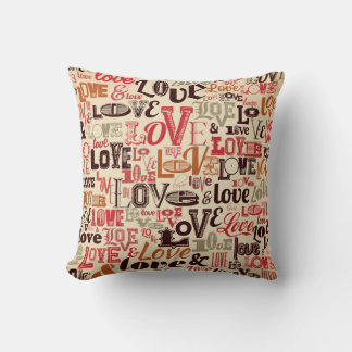 Cojín Decorativo Tipografía de amor vintage