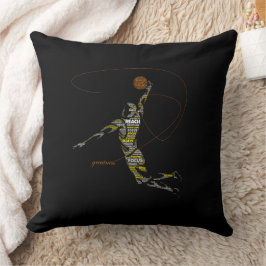 Cojín Decorativo Tipografía de Baloncesto Greatness