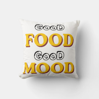 Cojín Decorativo Tipografía de Buena Comida Buen Ánimo