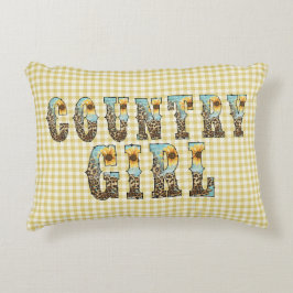 Cojín Decorativo Tipografía de Chicas de país