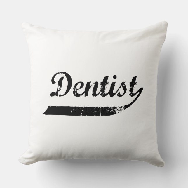 Cojín Decorativo Tipografía de dentista (Anverso)