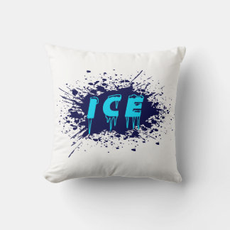 Cojín Decorativo Tipografía de grafiti de hielo Diseño de arte call