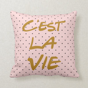 Cojín Decorativo Tipografía de La Vie de C'est La Polka Dots Pillow