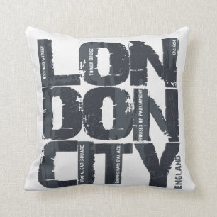 Cojín Decorativo Tipografía de Londres, Inglaterra