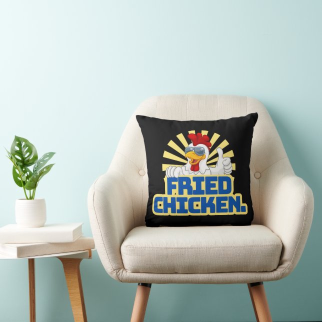 Cojín Decorativo Tipografía de pollo (Silla)