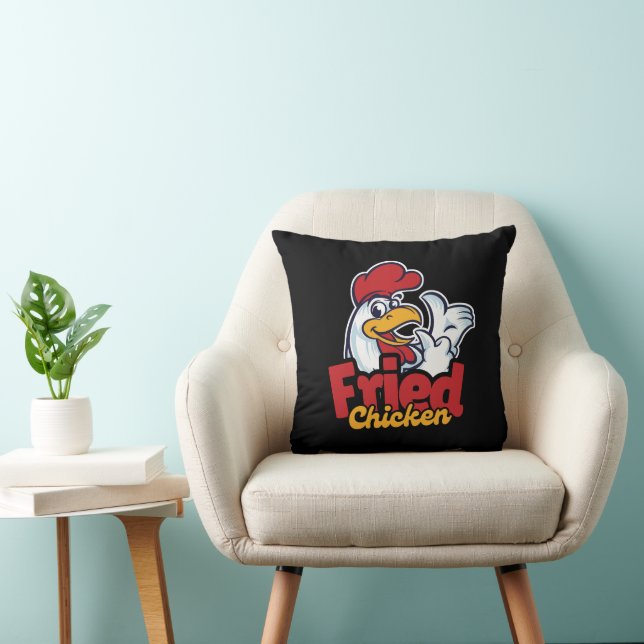 Cojín Decorativo Tipografía de pollo (Silla)