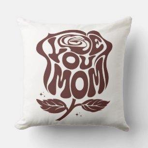 Cojín Decorativo Tipografía de Rosa Ama a Mamá