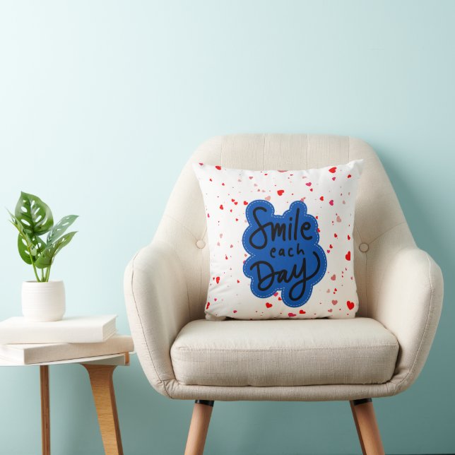 Cojín Decorativo Tipografía de sonrisa (Silla)