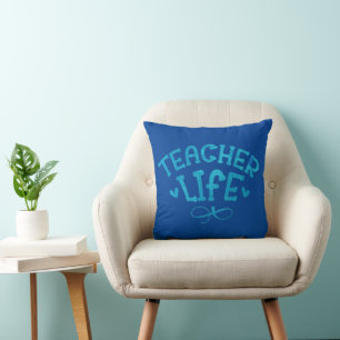 Cojín Decorativo Tipografía de TEACHER LIFE