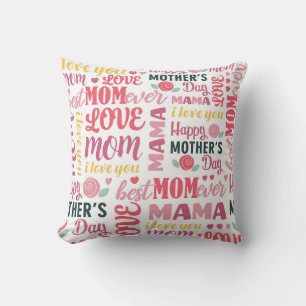 Cojín Decorativo Tipografía del Día de la Madre