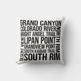 Cojín Decorativo Tipografía del Gran Cañón - Arte Word de Arizona