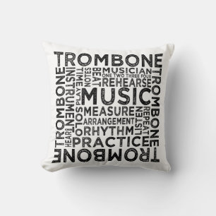 Cojín Decorativo Tipografía del Trombone