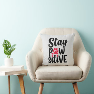 Cojín Decorativo Tipografía Divertida de Animales Mantén la Pata Po