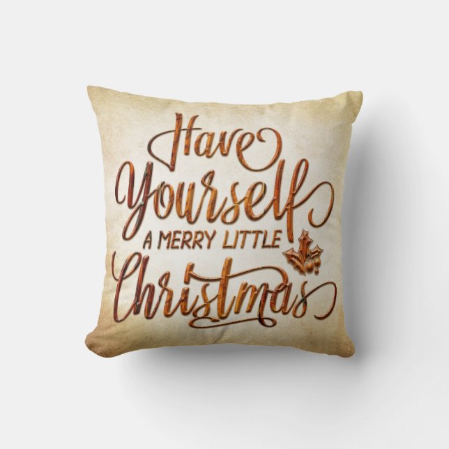 Cojín Decorativo Tipografía Feliz Navidad 01 (Anverso)