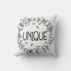 Cojín Decorativo Tipografía floral única