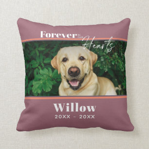 Cojín Decorativo Tipografía fotográfica en memoria de Mascota perso
