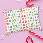 Cojín Decorativo Tipografía moderna Navidades audaces<br><div class="desc">Saludos de tipografía audaces,  brillantes y modernos Navidades que añadirán color y alegría a su hogar durante las vacaciones.</div>