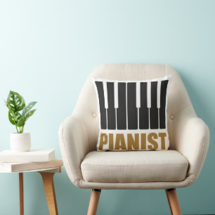 Cojín Decorativo Tipografía moderna para pianistas