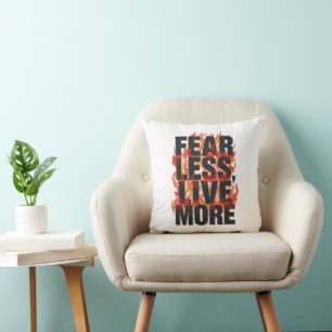 Cojín Decorativo Tipografía Motivacional Audaz y Ardiente