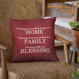 Cojín Decorativo Tipografía Motivacional Familia Cita