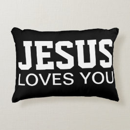 Cojín Decorativo Tipografía Motivacional Jesús Te Ama