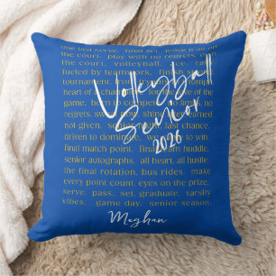 Cojín Decorativo Tipografía Motivacional Senior de Voleibol persona