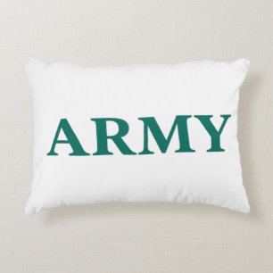 Cojín Decorativo Tipografía Negrita Ejército Estilo Militar Texto M
