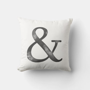 Cojín Decorativo Tipografía personalizada de símbolo de Ampersand