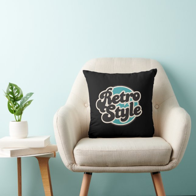 Cojín Decorativo Tipografía retro (Silla)