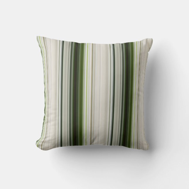 Cojín Decorativo Tira blanca y verde (Anverso)